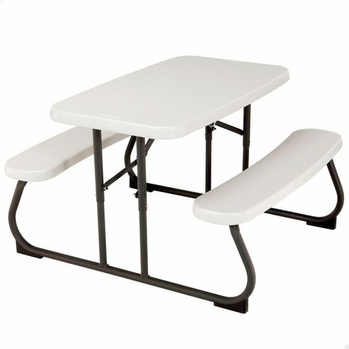 Tables de jardin Lifetime Table pour enfant Lifetime Crème Pliable Pique-nique 82,5 x 53,5 x 90 cm Acier Plastique