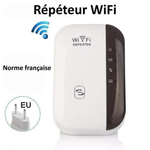 marque generique - Répéteur sans fil WIFI Amplificateur WiFi Routeur sans fil WIFI Booster de signal sans fil WiFi extender 300M WLAN 802.11n-g-b marque generique  - Répéteur Wifi CPL