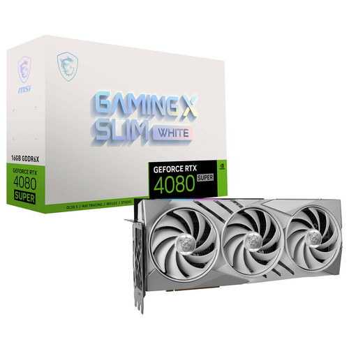 Msi - GeForce RTX 4080 SUPER 16G GAMING X SLIM WHITE Msi  - NVIDIA GeForce RTX 4080