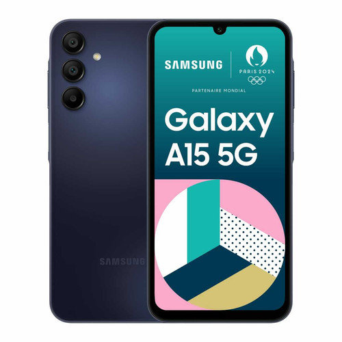 Samsung - Galaxy A15 - 5G - 4/128 Go - Bleu nuit Samsung - Bonnes affaires Black Friday Smartphone