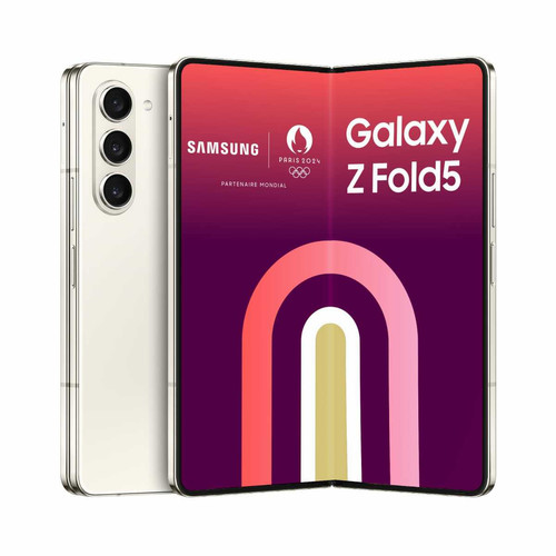 Samsung - Galaxy Z Fold5 - 12/256 Go - 5G - Crème Samsung - Bonnes affaires Samsung Galaxy