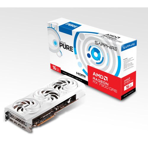 Sapphire - PURE AMD RADEON RX 7900 GRE GAMING OC - Blanc Sapphire - Soldes Carte Graphique