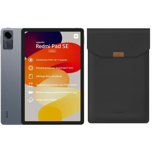 XIAOMI - Xiaomi Pad SE + Etui - 8/256 Go - WiFi - Gris XIAOMI  - Printemps des Marques : produits XIAOMI