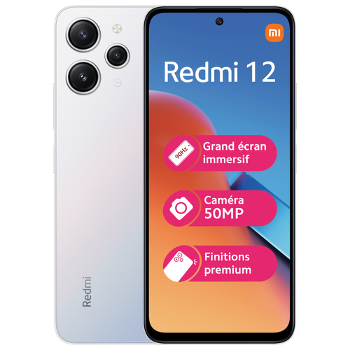XIAOMI - Redmi 12 - 5G - 4/128 Go - Argent XIAOMI  - Bonnes affaires Smartphone