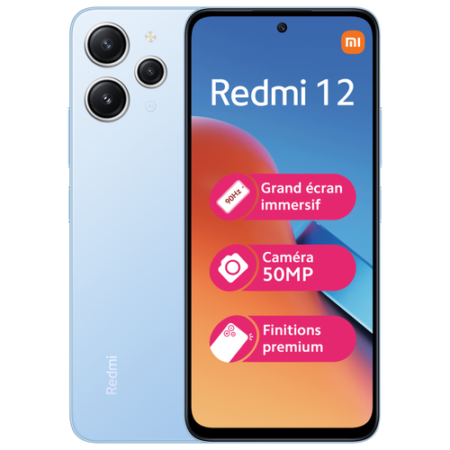 XIAOMI - Redmi 12 - 4G - 4/256 Go - Bleu XIAOMI  - Printemps des Marques : smartphones XIAOMI